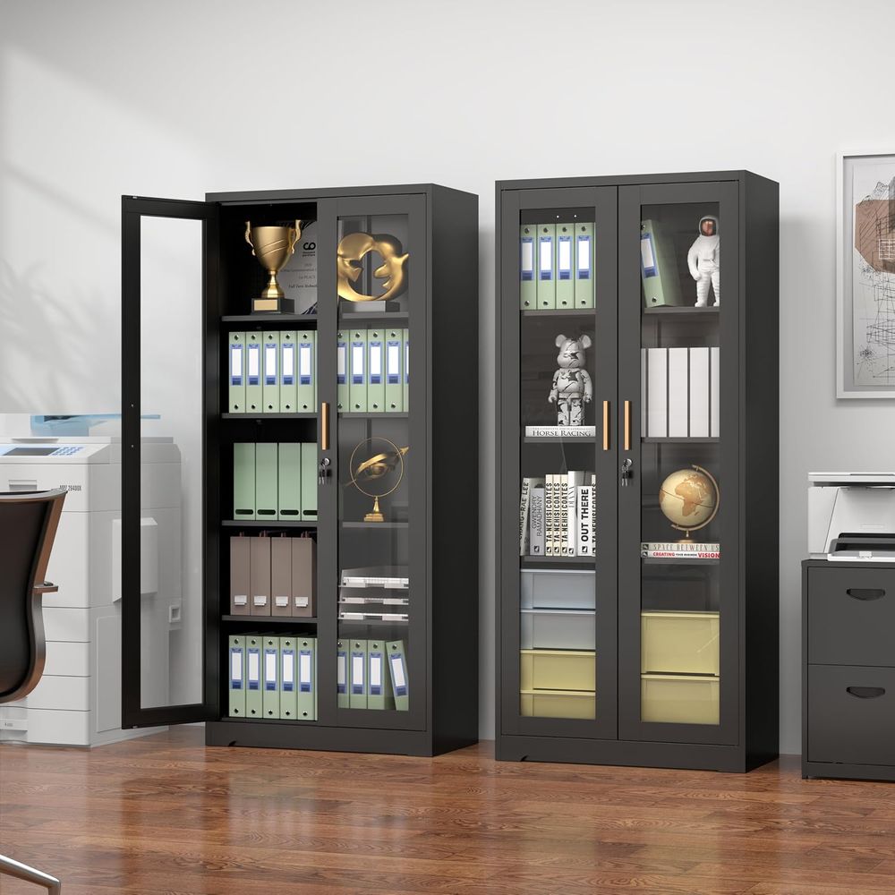 Vitrine en verre avec serrure, - Glass Cabinet Display avis et prix