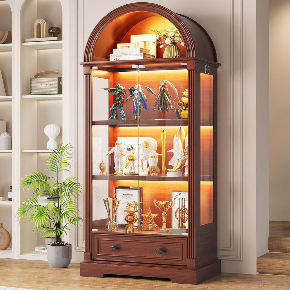 Vitrine avec porte en verre et - Glass Cabinet Display avis et prix