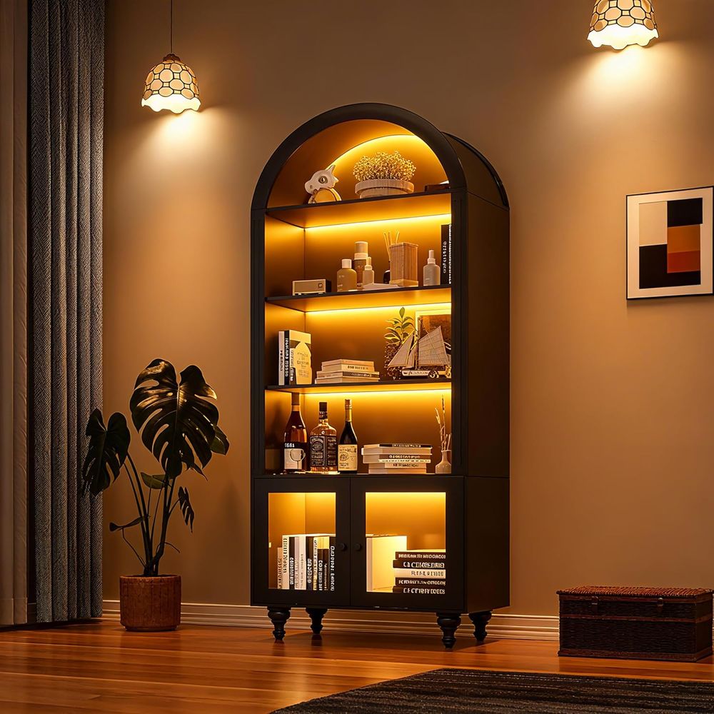 Vitrine de rangement en bois à - Glass Cabinet Display avis et prix