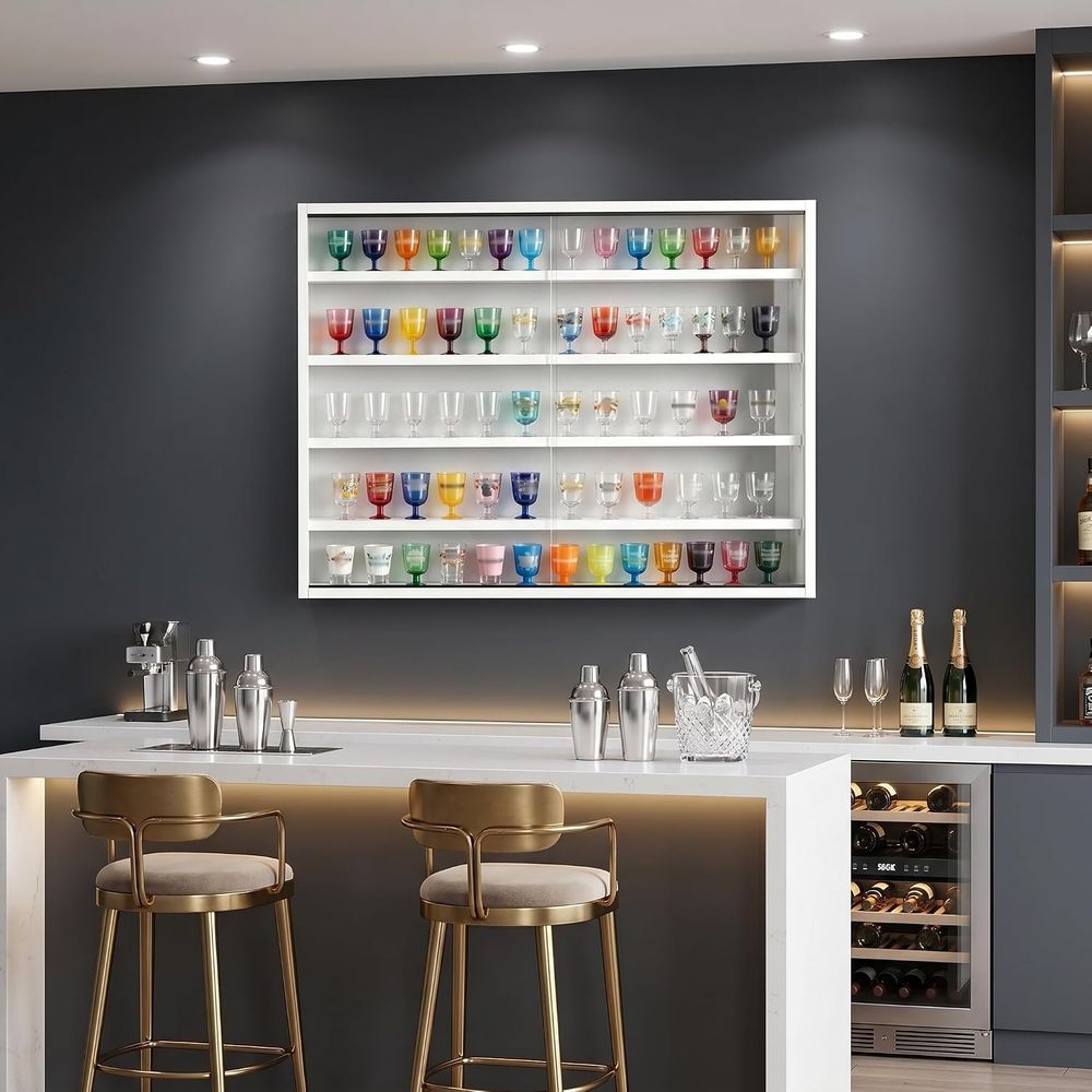 Présentoir mural à 5 niveaux p - Glass Cabinet Display avis et prix